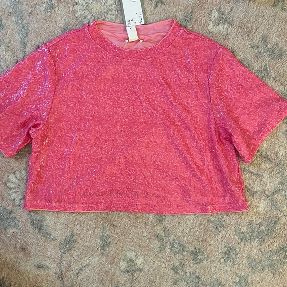 H&M Pink Sequin Top - Picture 1 of 5